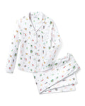 Petite Plume Women’s Long Twill Pajama Set - 12 Days of Christmas