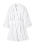 Petite Plume Women's Swiss Dots Robe in White