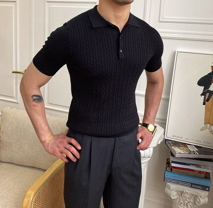 Premium Men's Polo Shirt, Short Sleeve, Cotton Blend, Timeless Design, Classic Fit for Business and Casual Wear-2