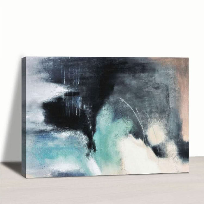 Rain Clouds Covered The Sky - Hand Painted Abstract Acrylic Painting Landscape Art