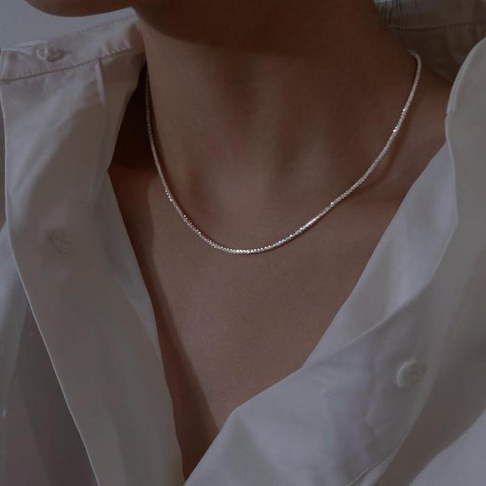 Refined women's silver necklace duo – minimalist design, 925 sterling silver, for everyday wear 5