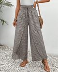 Variant image for Relaxed Wide Leg Pants for Women, Flowy Palazzo Trousers with Elastic Waistband and Breathable Fabric-1