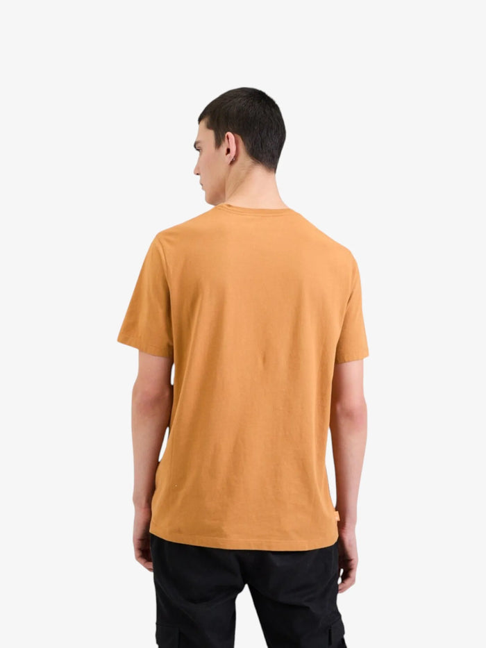 Remera Timberland Logo Bloque Marrón