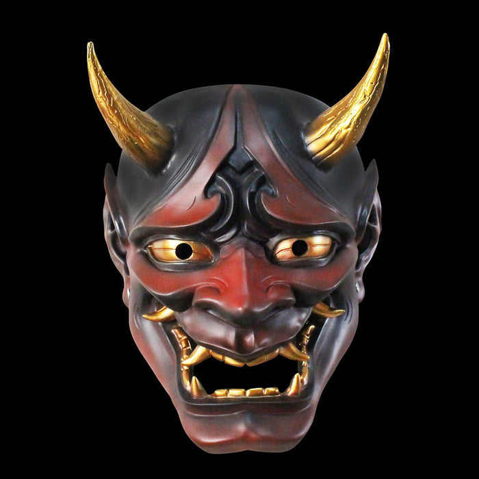 Resin Demon Mask Full Face Horned Cosplay Halloween 2025