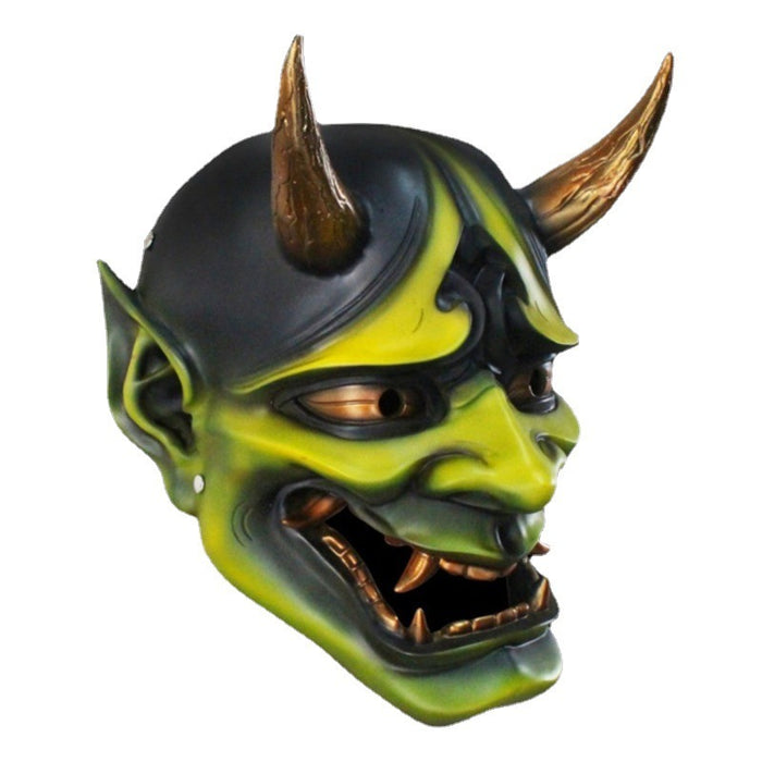 Resin Demon Mask Full Face Horned Cosplay Halloween 2025