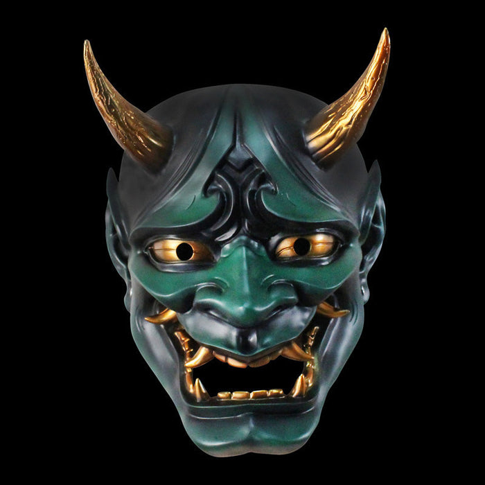 Resin Demon Mask Full Face Horned Cosplay Halloween 2025