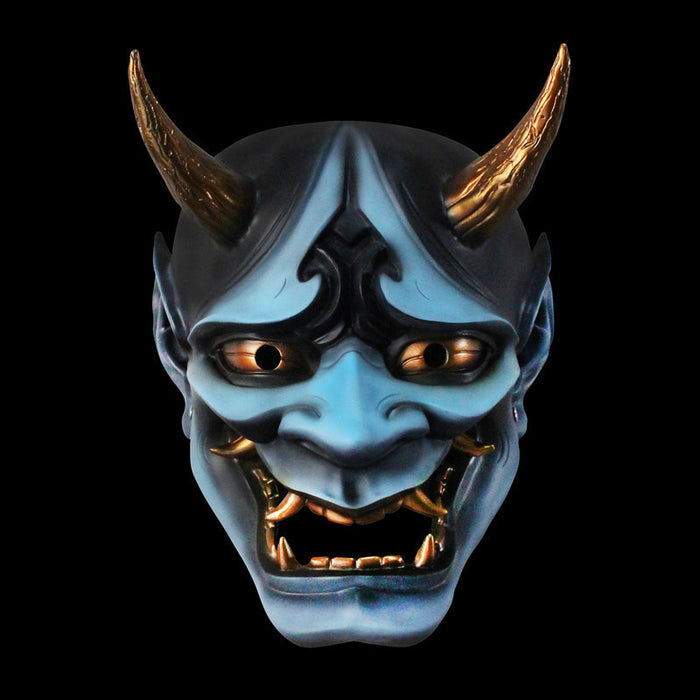 Resin Demon Mask Full Face Horned Cosplay Halloween 2025