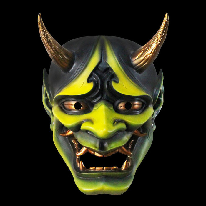 Resin Demon Mask Full Face Horned Cosplay Halloween 2025