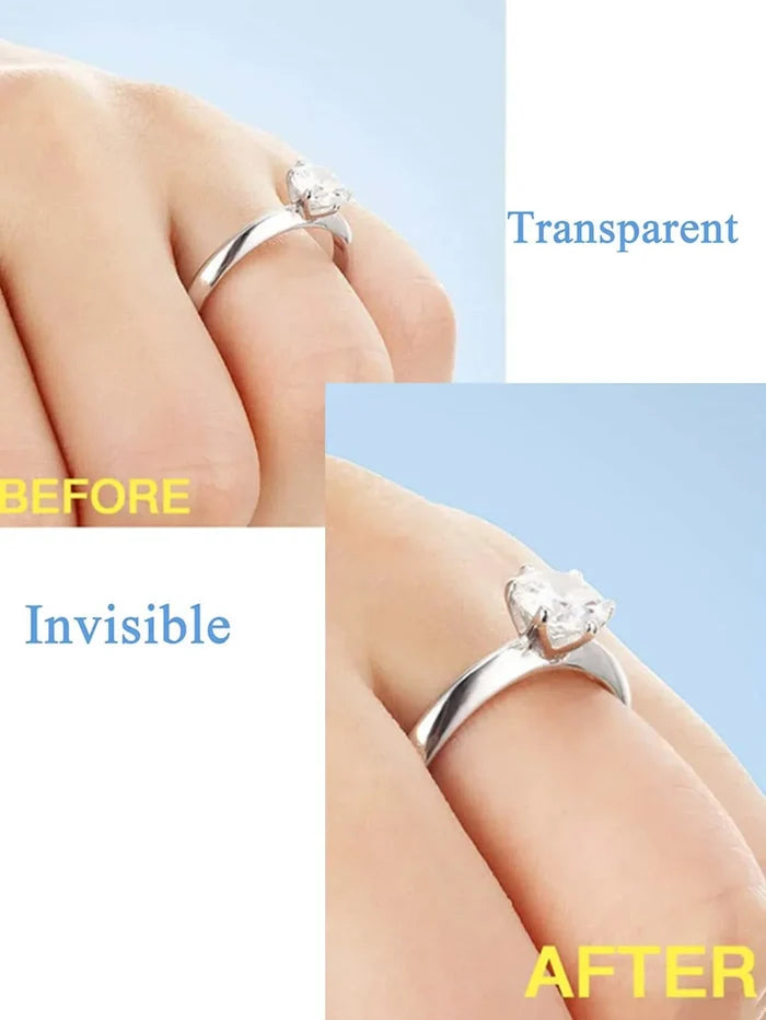 Ring Size Adjuster Clear Invisible Inserts, Adhesive Ring Reducer Set, Fall 2025 Nearly Discreet Secure Fit