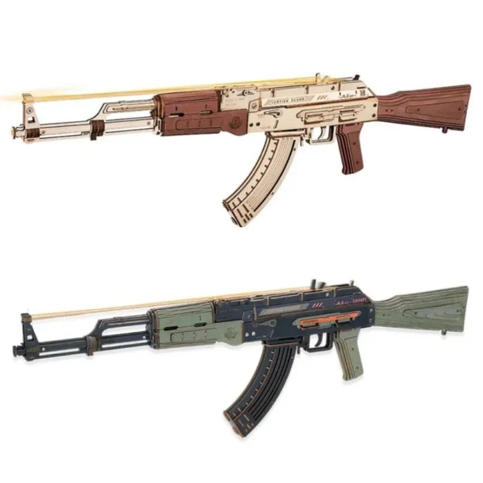 Robotime Rokr 3D Wooden Puzzle Toy Rifle Kit for Adults & Kids, Unique Gift