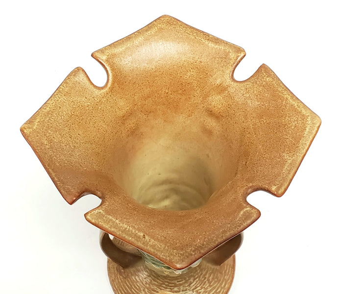 Roseville Pottery "Cosmos " Tan Vase 949-7 ~ 1940