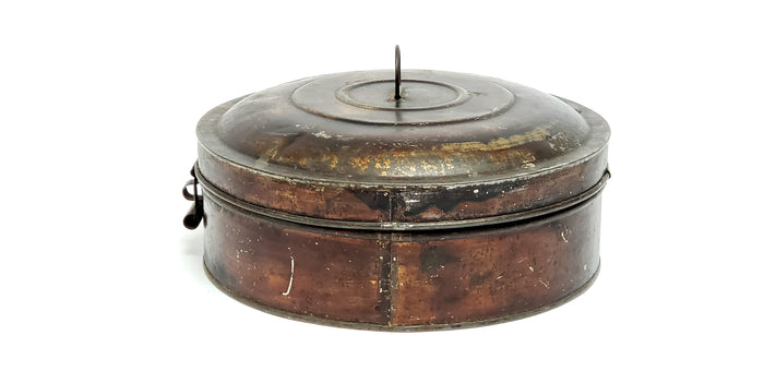 Round Spice Box Set with 6 Original Stenciled Spice Tins ~ c. Late 1800's