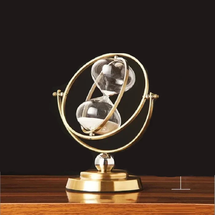 Scandinavian Iron Hourglass Timer Ornament for Office Decoration and Wine Cooler