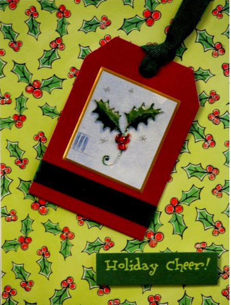 Scrapbookfare Christmas Holiday Cheer Handmade Dimensional Greeting Card - SCRAPBOOKFARE