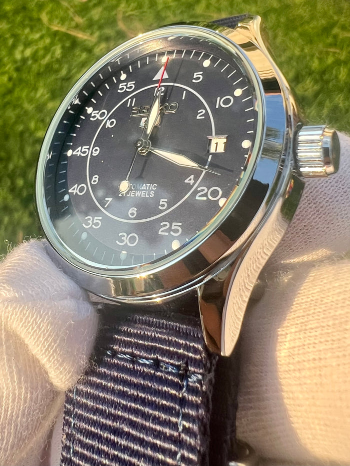 Seiko 5 Field Watch 40mm Automatic SNK809K2 Blue  NATO watch