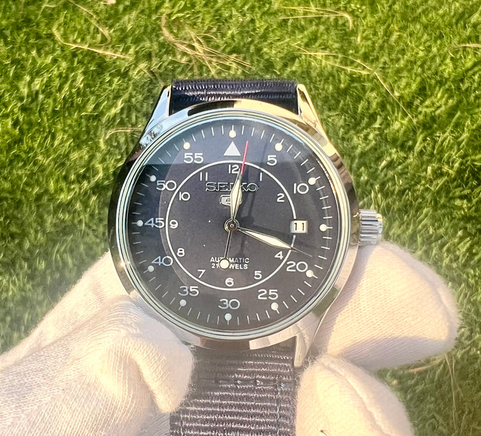 Seiko 5 Field Watch 40mm Automatic SNK809K2 Blue  NATO watch
