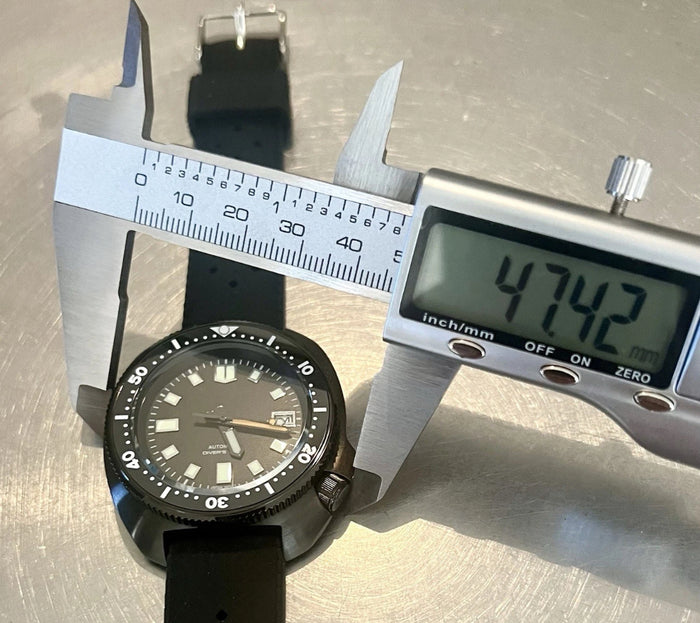 (Seiko) King Turtle Titanium Case Captain Style NO LOGO All Black PVD Diver 47mm Automatic Watch