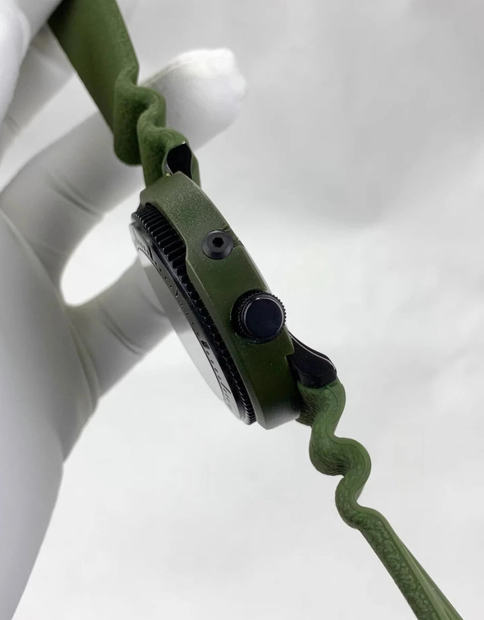 SEIKO PROSPEX Diving Solar SNE535P1 Green Khaki Silicone Strap 200M Waterproof Watch