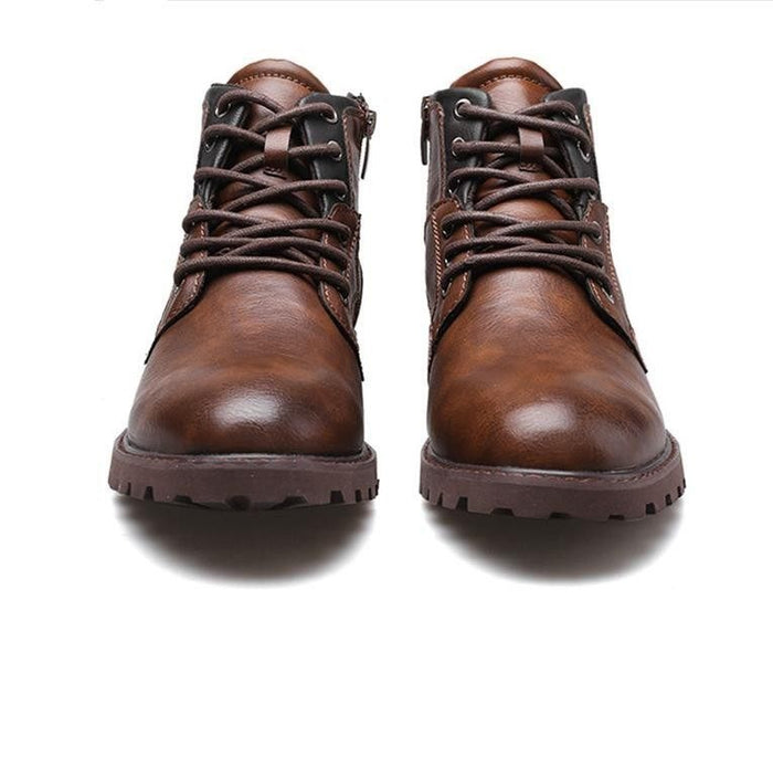 Slip Resistant Men's Work Boots - Low Shaft, PU Upper