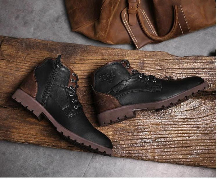 Slip Resistant Men's Work Boots - Low Shaft, PU Upper
