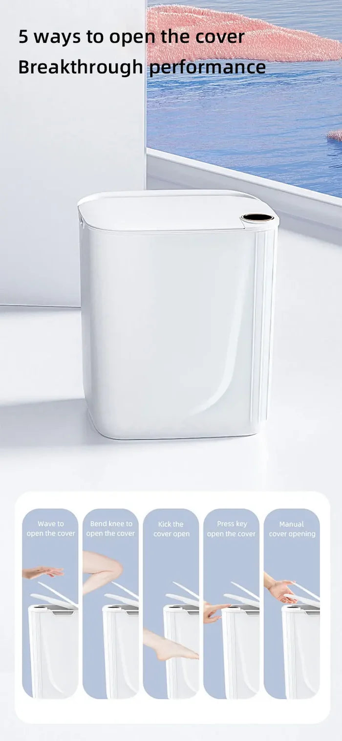 Smart Sensor Trash Can 20L Type C Rechargeable Bathroom