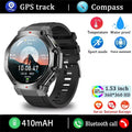 Smartwatch GPS Health Monitor - AMOLED Display, Bluetooth Calling, 3ATM Waterproof Fall 2025 Fitness Gift