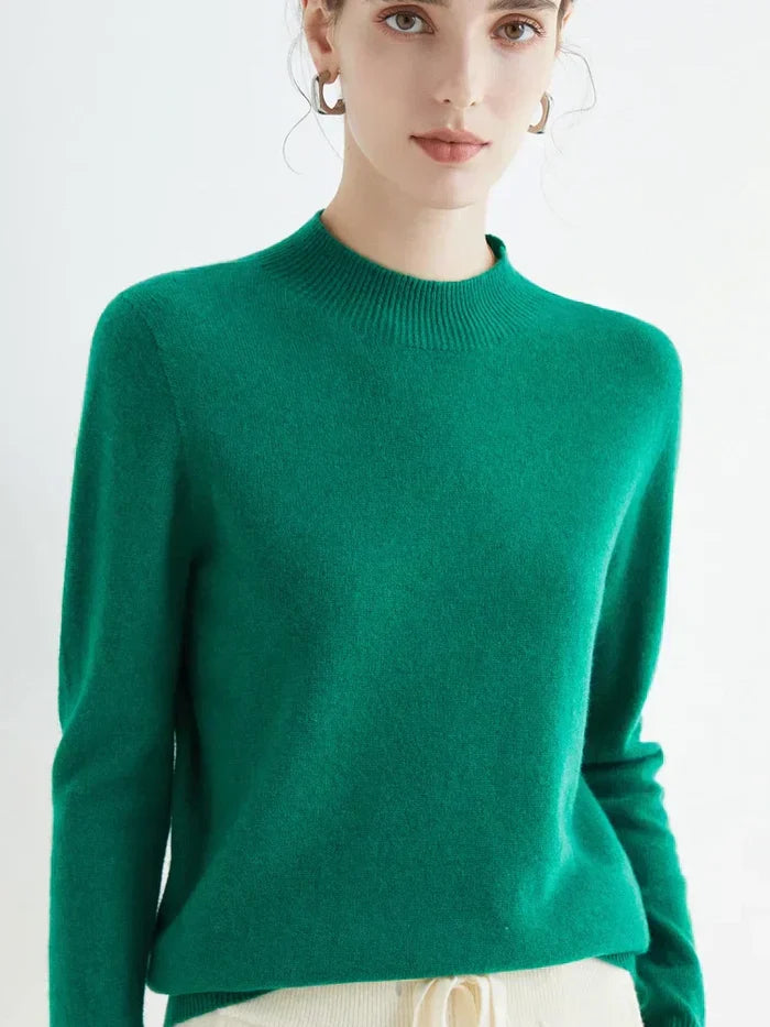 Soft Classic Women’s Pullover - Mock Neck, Wool, Work