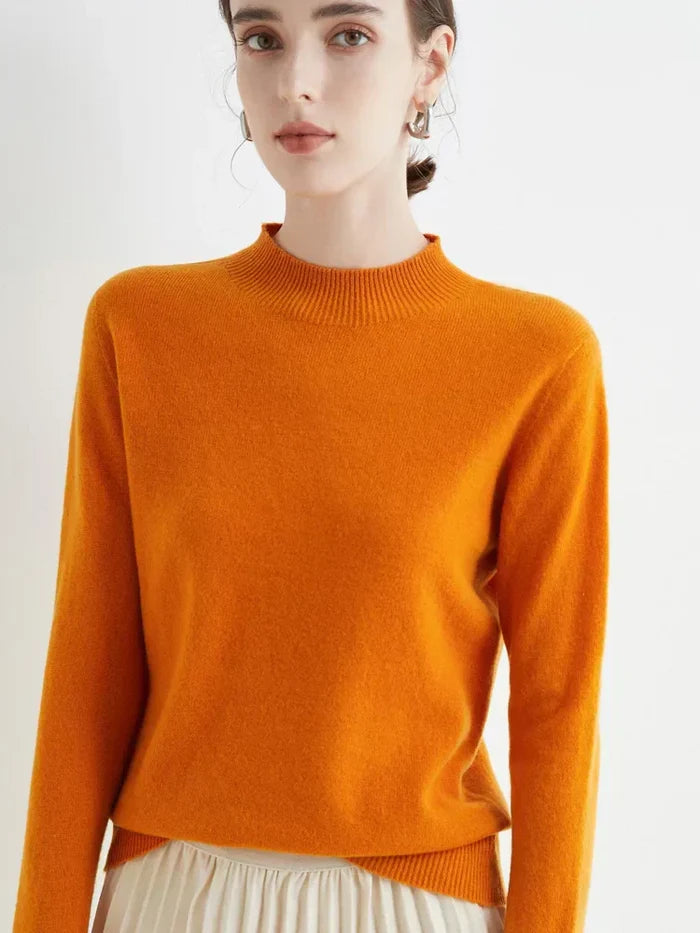 Soft Classic Women’s Pullover - Mock Neck, Wool, Work