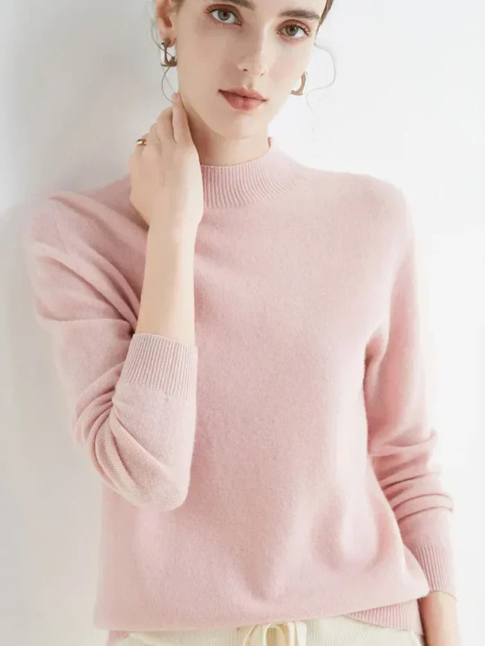 Soft Classic Women’s Pullover - Mock Neck, Wool, Work