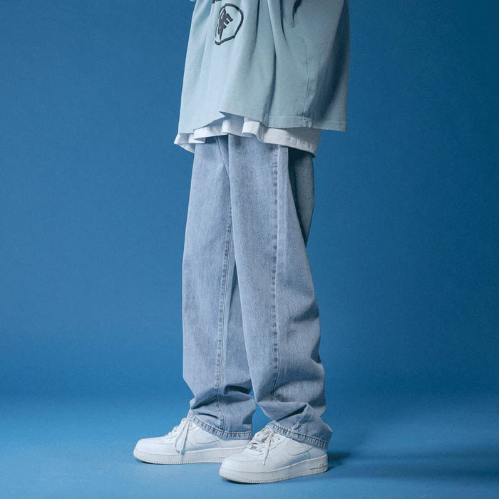 Soft Relaxed Men's Jeans - Baggy Tapered, Denim, Everyday