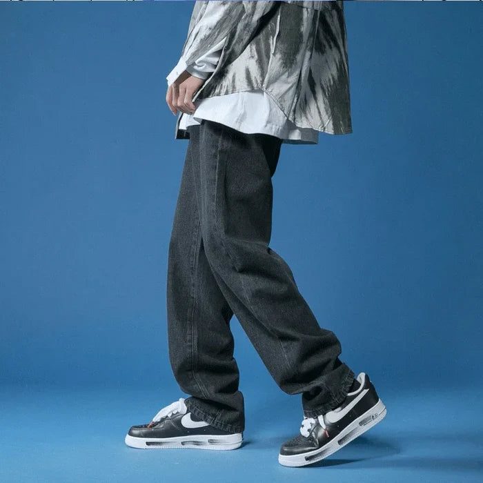 Soft Relaxed Men's Jeans - Baggy Tapered, Denim, Everyday