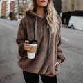 Soft Relaxed Women's Hoodie - Pullover Half Zip, Fleece