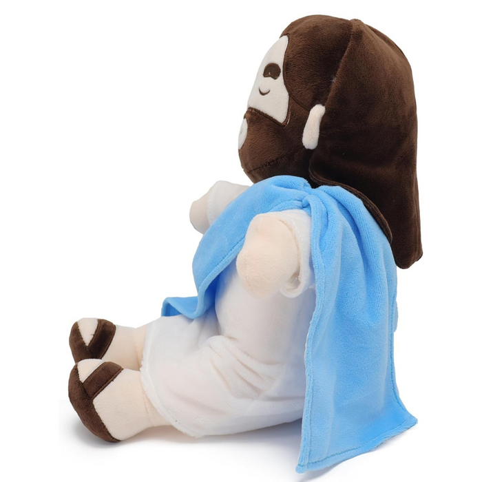 Soft Soothing Breathing Jesus Plushie for Kids Bedtime