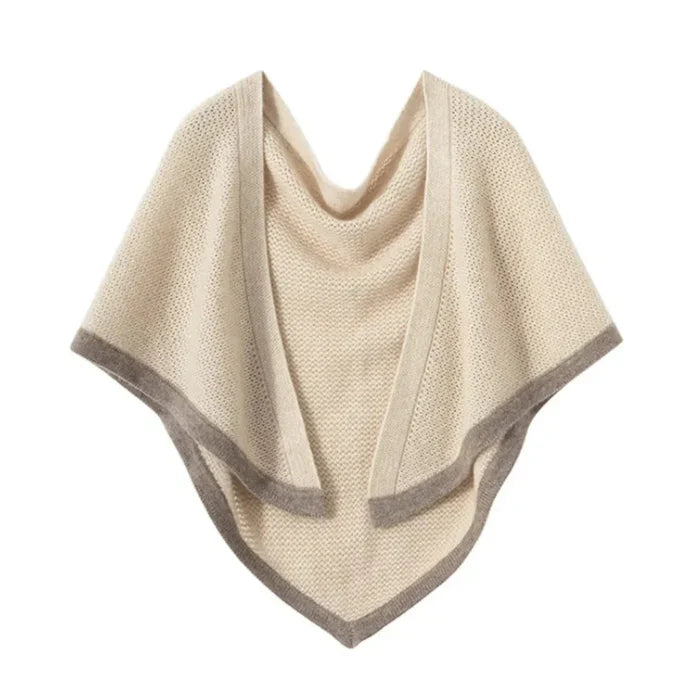 Soft Women's Cashmere Shawl - Rectangular Knit, For Travel