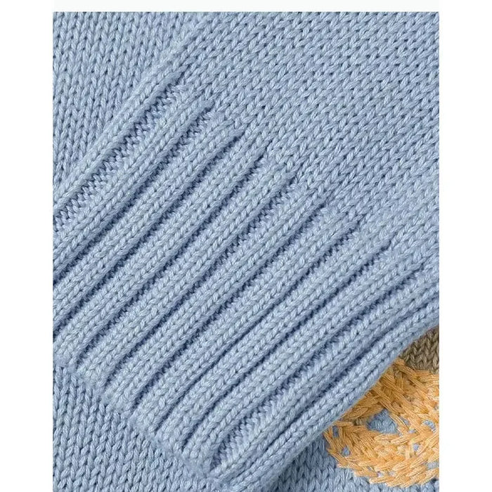 Soft Womens Knitted Sweater - Crewneck, Cotton, Weekend