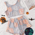 Soft Womens Pajama Set - Sleeveless Crop, Velvet Homewear