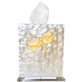 Southern Tribute Dragonfly Tissue Box Cover - Pearl