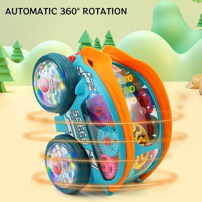 Speedlite Toy Car with LED Lights & Music for Boys Girls, Dynamic Transparent Luminous Car