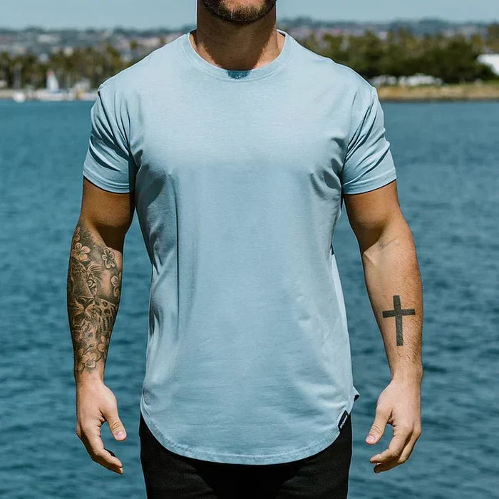 Sporty Fit Men's T-Shirt with Breathable Fabric and Seamless Design for Gym and Casual Wear-3