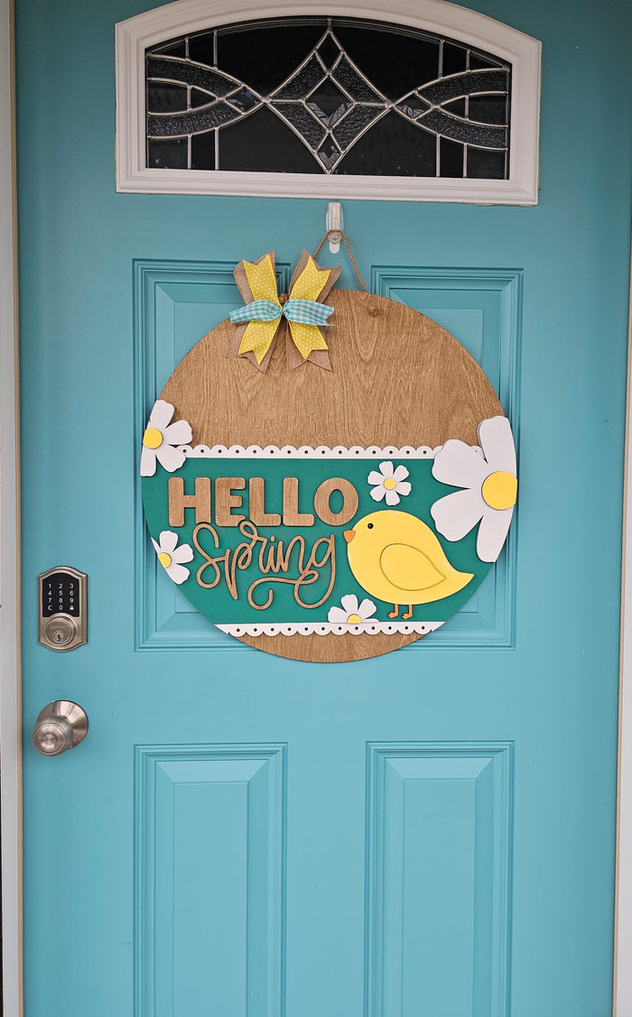 Spring Chicky Door Hanger