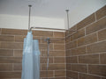 Square Shaped 360 degrees Shower Curtain Rod for Bathroom, Fitting and Dressing room with Wall & Ceiling Brackets