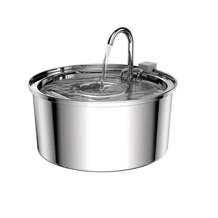 Stainless Steel Automatic Pet Water Fountain USB Mute Dog Cat Filter Bowl