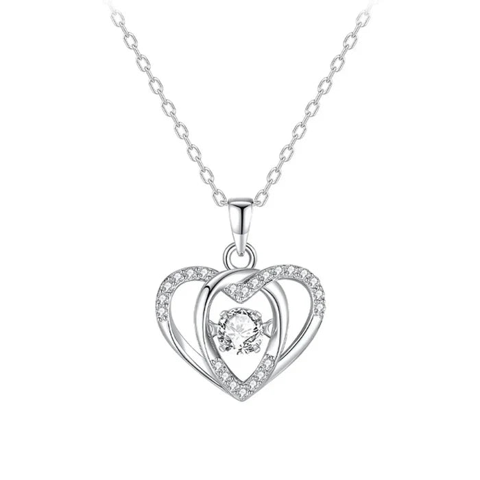 Sterling Silver Necklace Heart Shaped Pendant Minimalist Jewelry Holiday Gifts 2026 Gift-Ready
