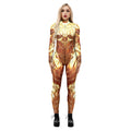 Stretchy and Body-Hugging Women's Printed Jumpsuit - Contoured Full-Body, Milk Silk Second-Skin for Cosplay