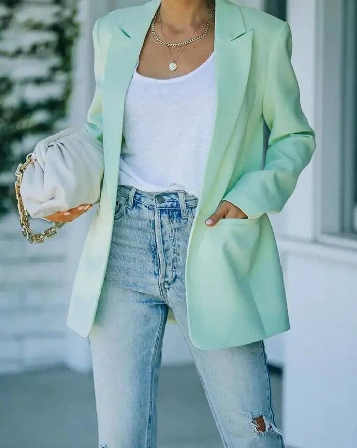 Stylish women’s blazer – tailored fit, soft fabric, for office wear 0