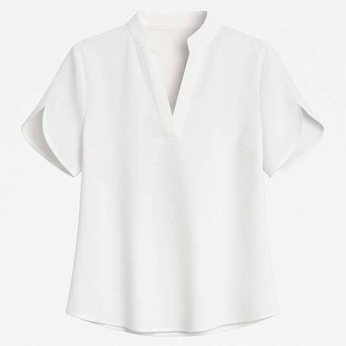 Summer Tops For Women Blouse V Neck Short Sleeve Loose White Shirts Fashion