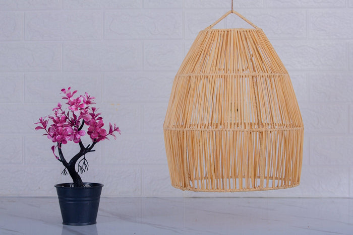 Suspension cloche en raphia Abat-jour H25 cm - Africancreates