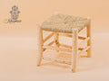 Tabouret marocain en bois et tressé - Africancreates