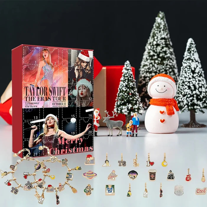 Taylor Swift-Inspired Bracelets Advent Calendar Gift 24 Days 2025 – Perfect Holiday Surprise!