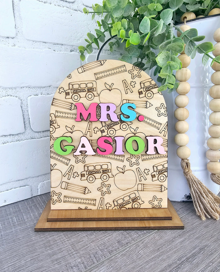 Teacher Desk Sign
